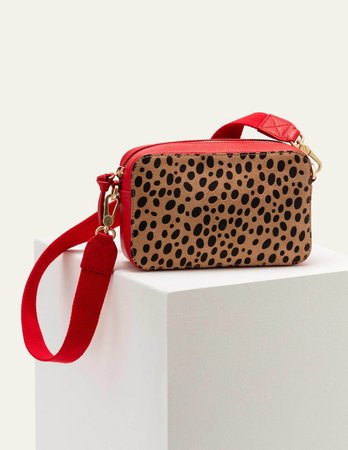 Valeria Crossbody Bag - Natural Cheetah Red | Boden US