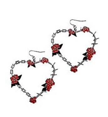 rose spike chain earrings