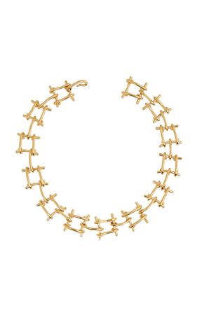 Wire Brass Chain Necklace By Rabanne | Moda Operandi