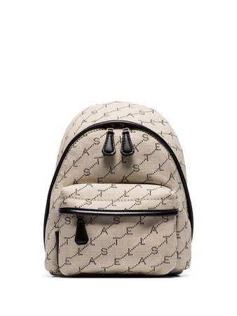 Stella McCartney neutral Stella mini logo cotton backpack $737 - Buy Online SS19 - Quick Shipping, Price