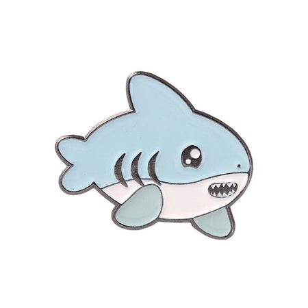 Shark enamel pin