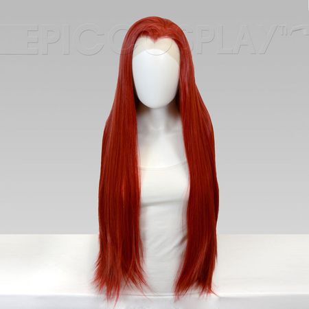 Red straight wig