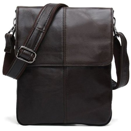 Small Leather Messenger Bag Casual Satchel Shoulder Bag Vintage