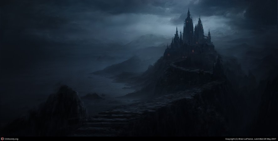 dark castle by the sea - Google Search