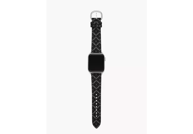 Black Spade Flower Jacquard 38/40mm Band For Apple Watch® | Kate Spade New York