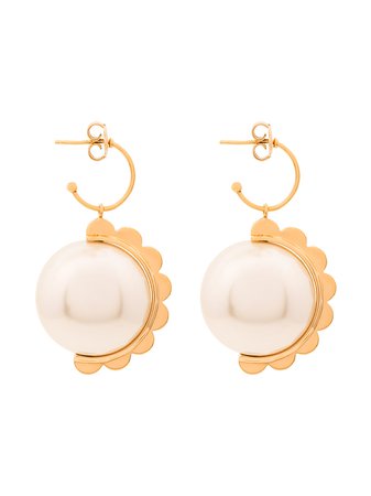 SIMONE ROCHA pearl scalloped earrings $465