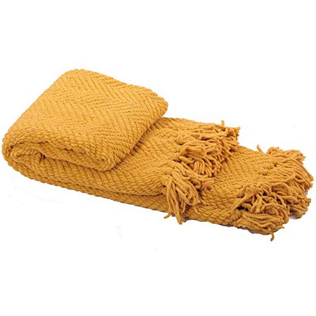 Amazon.com: Home Soft Things Knitted Tweed Throw Couch Cover Blanket, 50 x 60, Burnt Orange: Home & Kitchen