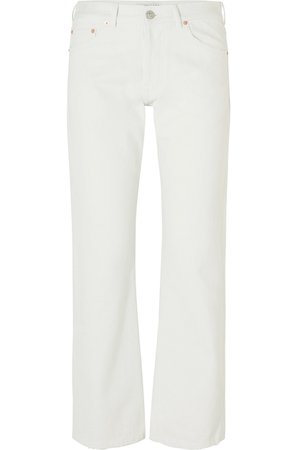Balenciaga High-rise straight-leg white jeans
