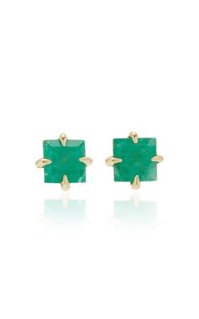 Primary Princess 14k Gold Emerald Stud Earrings By Ila | Moda Operandi