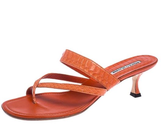 Orange Manolo Sandals