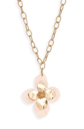 Canvas Jewelry Resin Flower Pendant Necklace | Nordstrom