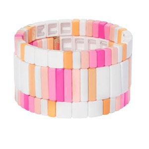 popsicle pink set of three bracelets