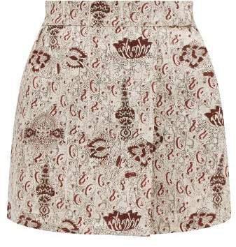 Sir - Stella Print Linen Mini Skirt - Womens