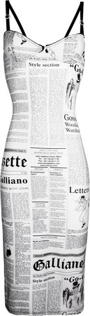 Galliano Dior newspaper dress - Google Search