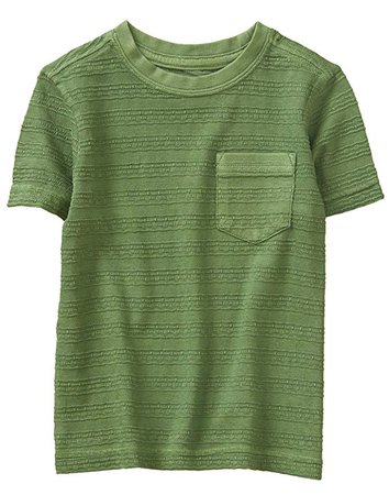Amazon.com: Gymboree Boys' Little Short Sleeve Round Neck Pocket Tee, Olive Green, M: Clothing