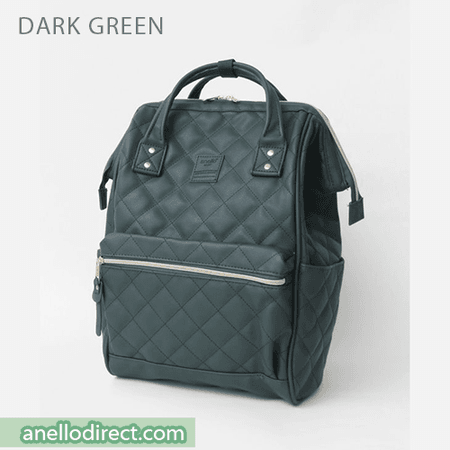 Green quilted anello bag
