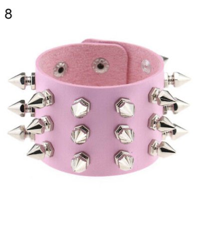 pink spiked bracelet