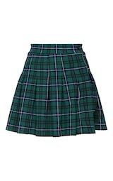 Green Check Tennis Side Split Skirt | Skirts | PrettyLittleThing USA