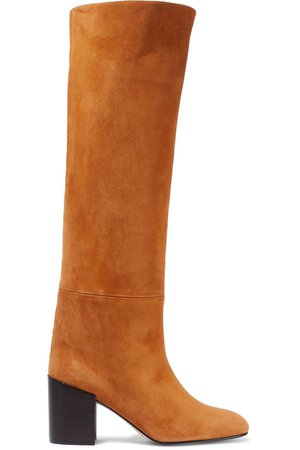 Camel Suede knee boots | Sale up to 70% off | THE OUTNET | STUART WEITZMAN | THE OUTNET
