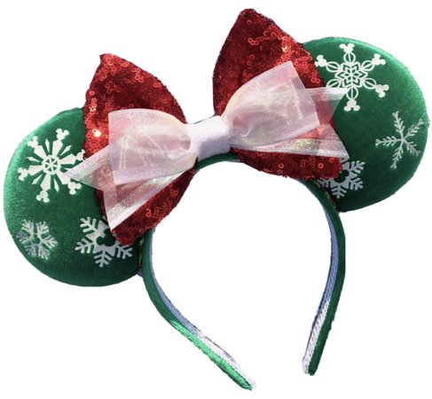 Frosted Christmas Ears - PixieDustEarDesigns
