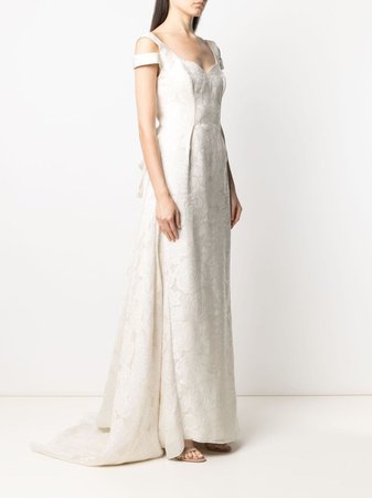 Parlor Silk floral-jacquard Dress - Farfetch