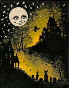 vintage Halloween moon