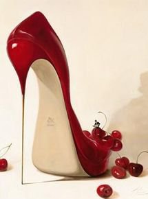 Cherry very high heels Pinterest