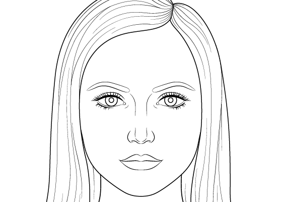 Black & White Face drawing