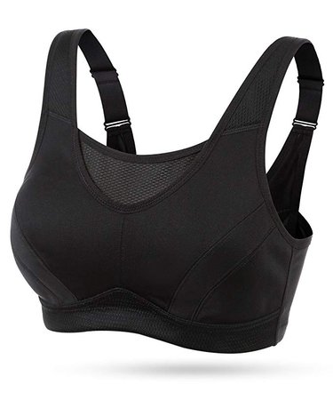 WingsLove High Impact Wirefree Workout Sport Bra (Black,34B): Amazon.ca: Clothing & Accessories