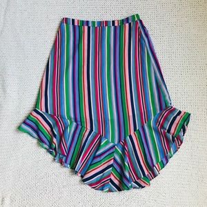 Skirts | Carousel Stripe Asymmetrical Skirt | Poshmark