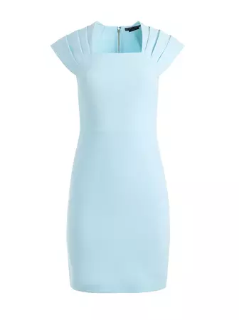 Kiro Pleated Shoulder Dress In Julep | Alice And Olivia