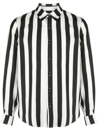 Black & white AMIRI block stripe poplin shirt - Farfetch