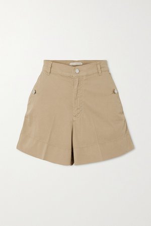 Beige Nixia cotton-blend canvas shorts | Vanessa Bruno | NET-A-PORTER