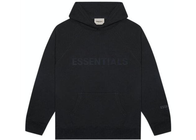 FEAR OF GOD ESSENTIALS 3D Silicon Applique Pullover Hoodie Dark Slate/Stretch Limo/Black - SS20
