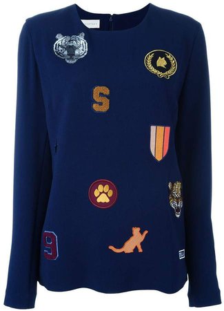cat patches jersey top