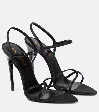 Clara 110 Sandals in Black - Saint Laurent | Mytheresa