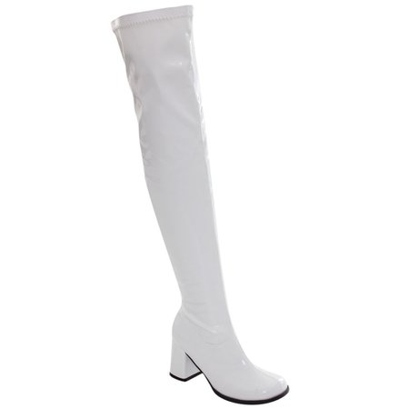 white gogo boots knee high - Google Search