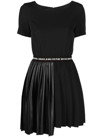 Versace Jeans Couture Pleated Asymmetric T-shirt Dress - Farfetch