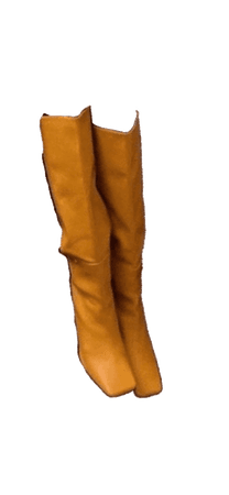 orange knee high boots