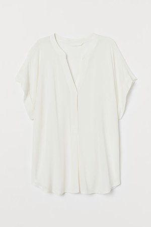 Crinkled blouse - White - Ladies | H&M