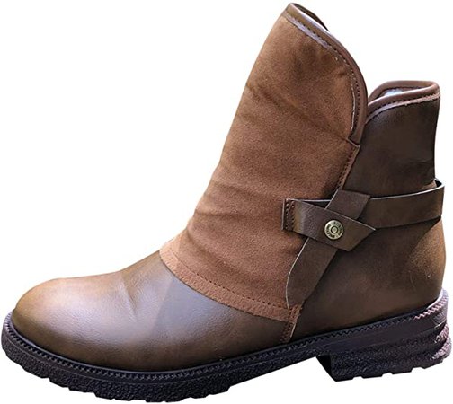 Amazon.com | Warm Winter Snow Boots Waterproof Fur Lining Shoes Non Slip Leather Ankle Bootie Slip on Sneakers | Snow Boots