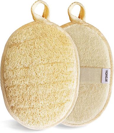 Amazon.com: Natural Loofah Sponge Exfoliating Body Scrubber (3 Pack),Made with Eco-Friendly and Biodegradable Shower Luffa Sponge, Loofah for Women and Men, Beige : Beauty & Personal Care