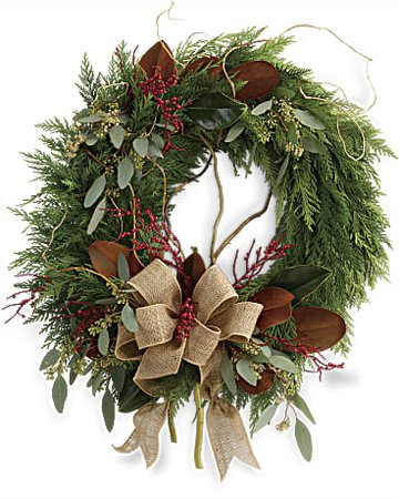 Rustic Holiday Wreath - Teleflora