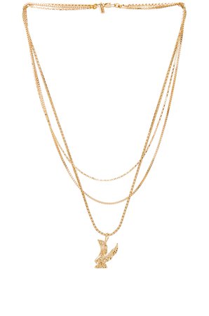 Lopes Eagle Triple Chain Necklace