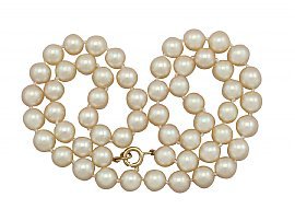 Single Strand Pearl Necklace Vintage | AC Silver