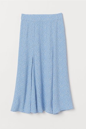 HM blue floral skirt
