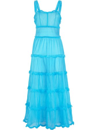 Fendi Ruffle And Pintuck Embellished Midi Dress - Farfetch