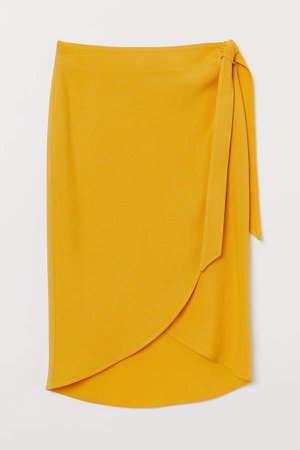 Wrap-front Skirt - Yellow