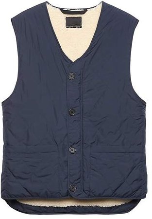 JAPAN ONLINE EXCLUSIVE Quilted Vest with Sherpa Lining