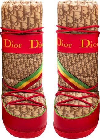 Dior 2004 rasta moon boots